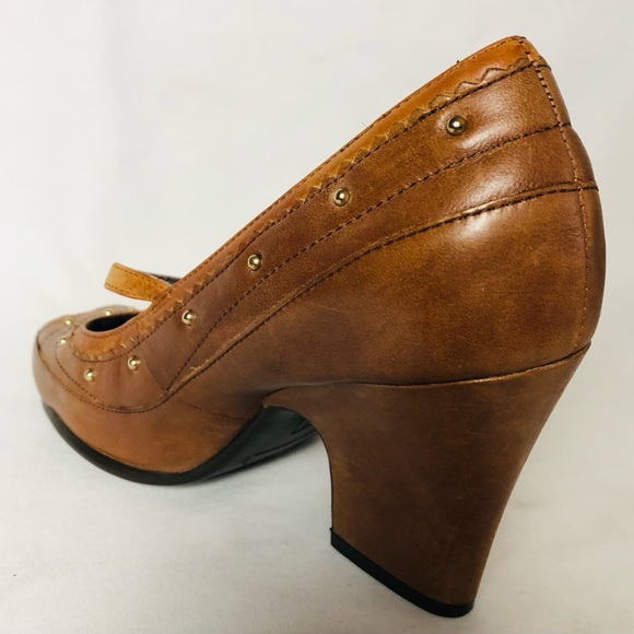 COLDWATER Creek Women’s High Heels Aerosoles Sz 6M Brown Leather Peep Toe S03 - Picture 8 of 13